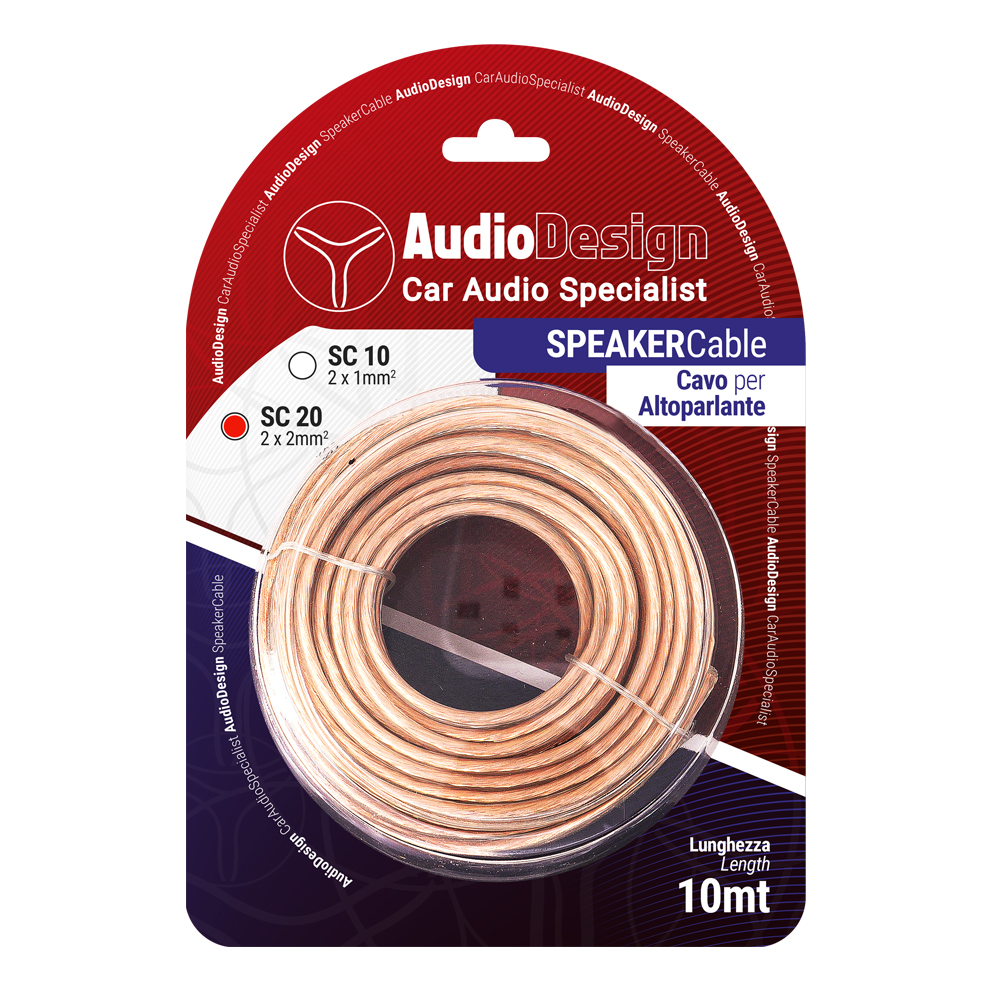 Goobay 15120 Cavo Altoparlanti Trasparente - Rame, 2x0.5mm², Diametro 4.4mm, Bobina 50m