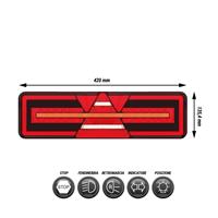 Fanalino posteriore sinistro a LED 420x136x36mm - 5 funzioni