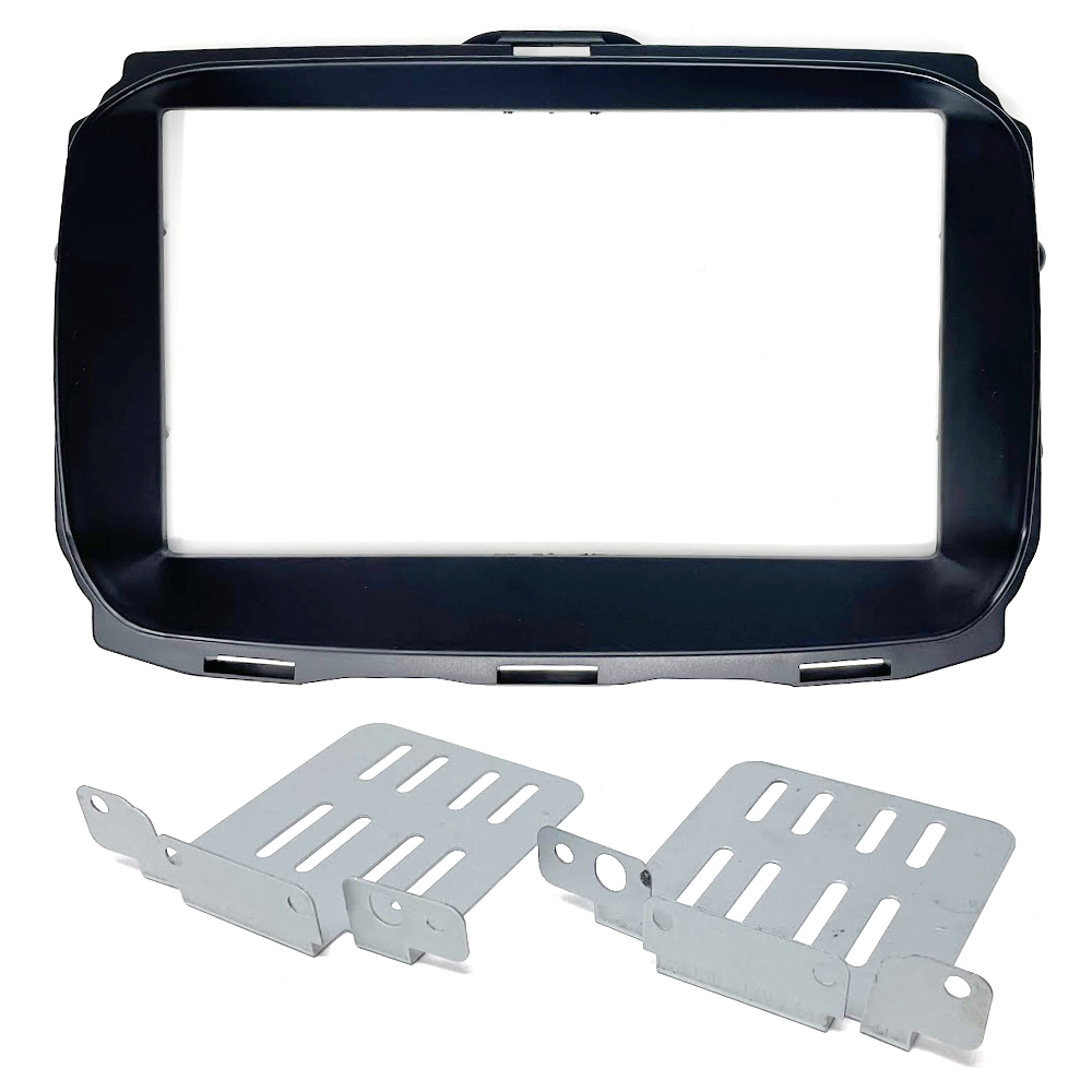 Kit Installazione 2 DIN Per Alfa Romeo Giulietta (2010-2014) – Mascherina Grigia E Staffe, Per Autoradio Alpine, Sony, Pioneer